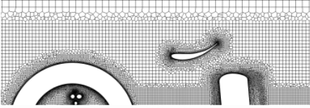 Local mesh detail around side aero region