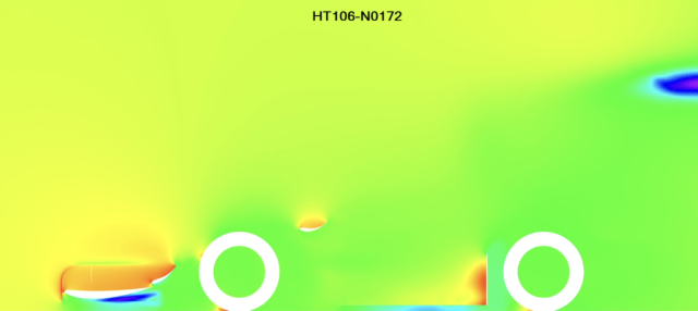 Near-ground pressure contour