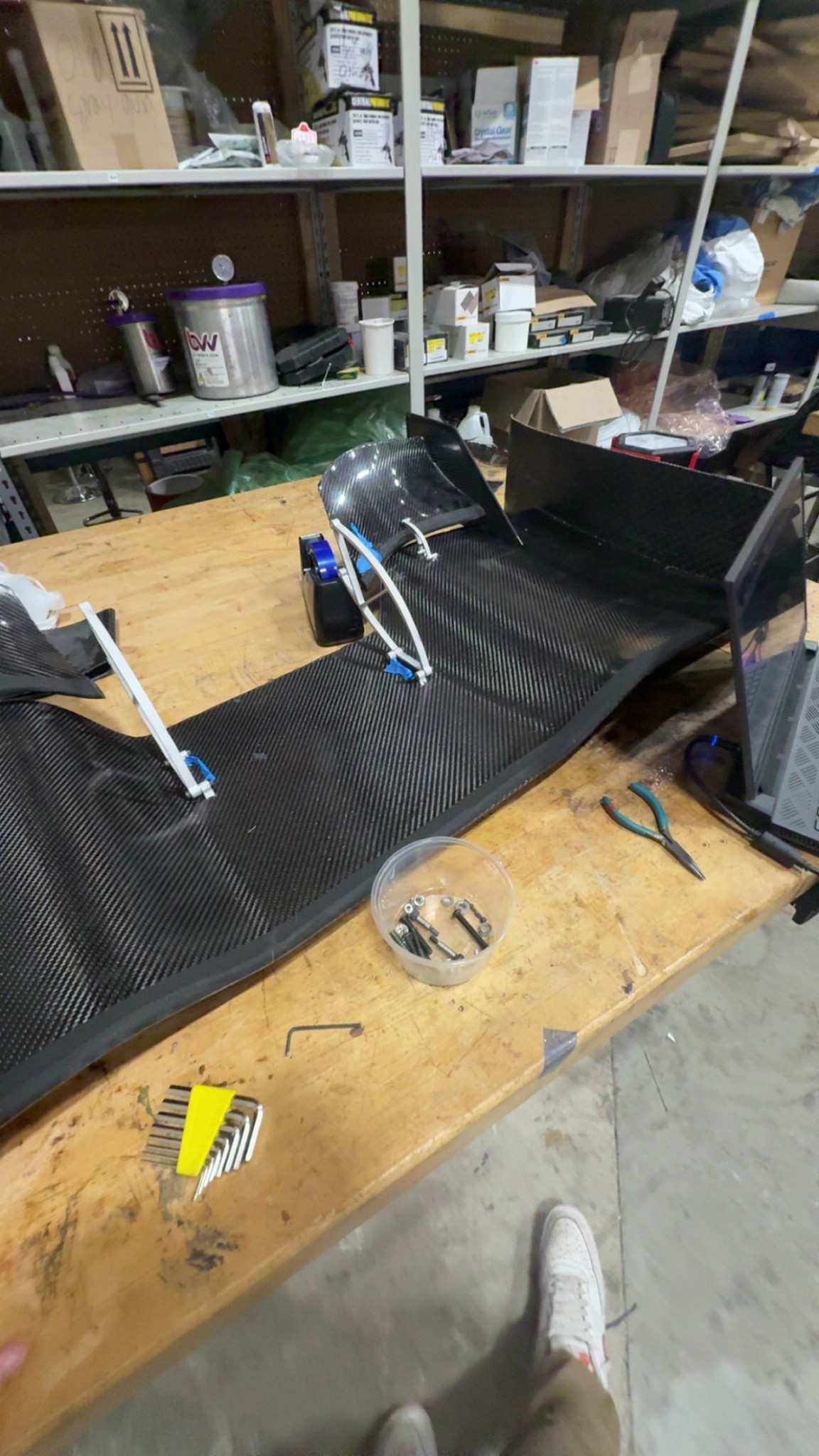 HyTech composites fabrication and aero component setup