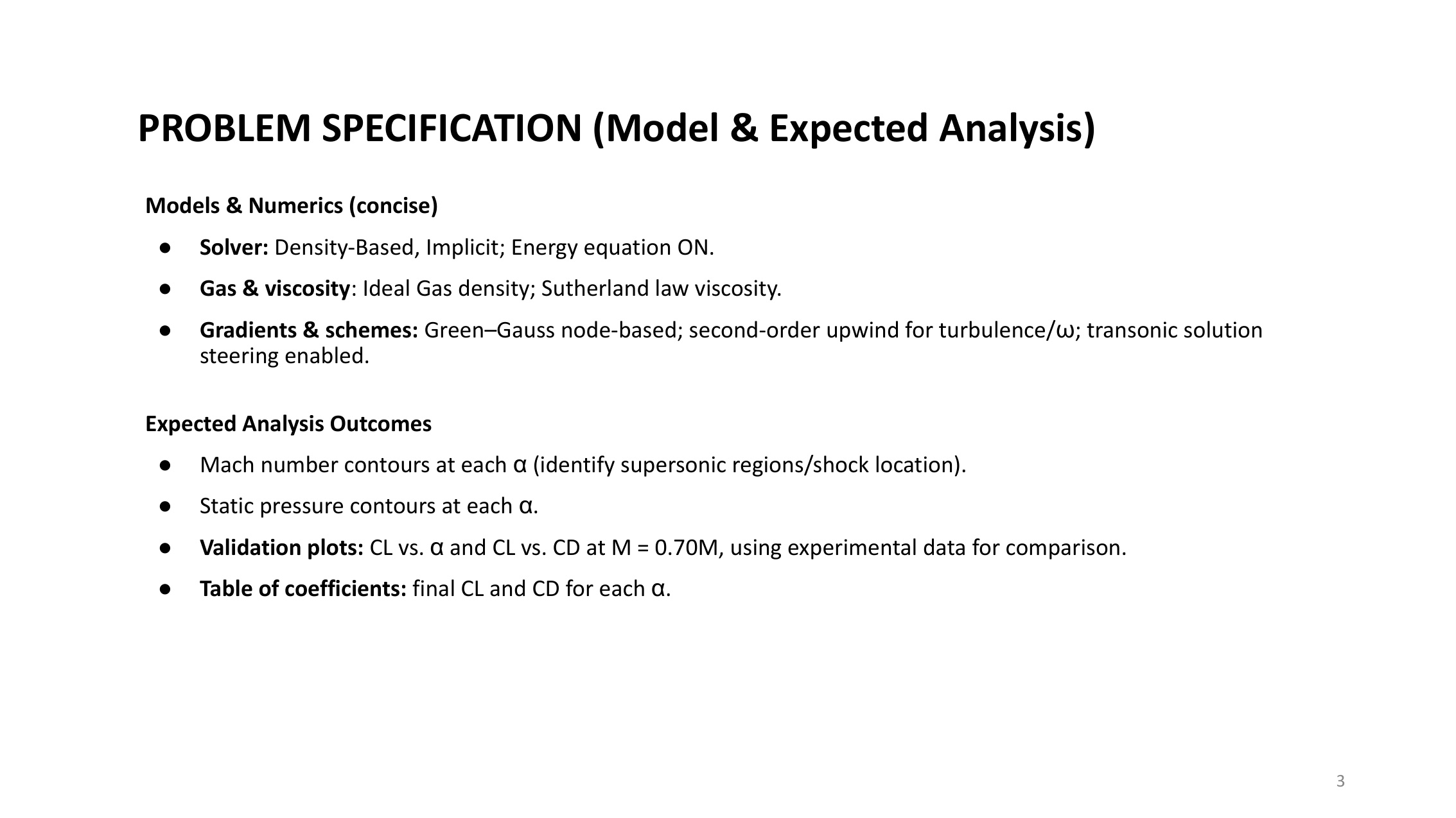 Problem specification