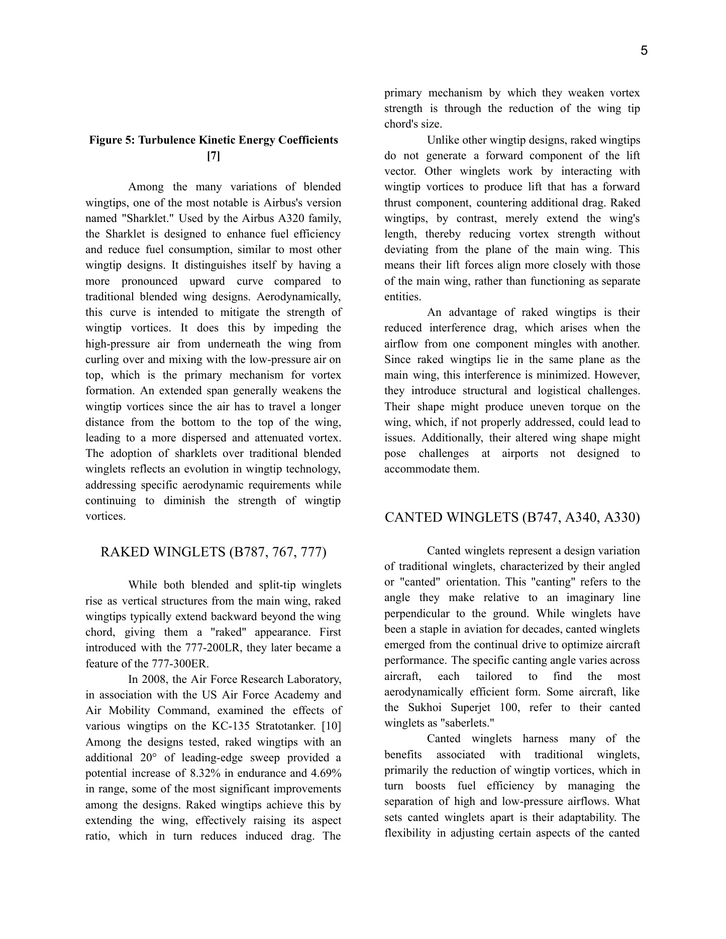 Winglet study raked and canted section page