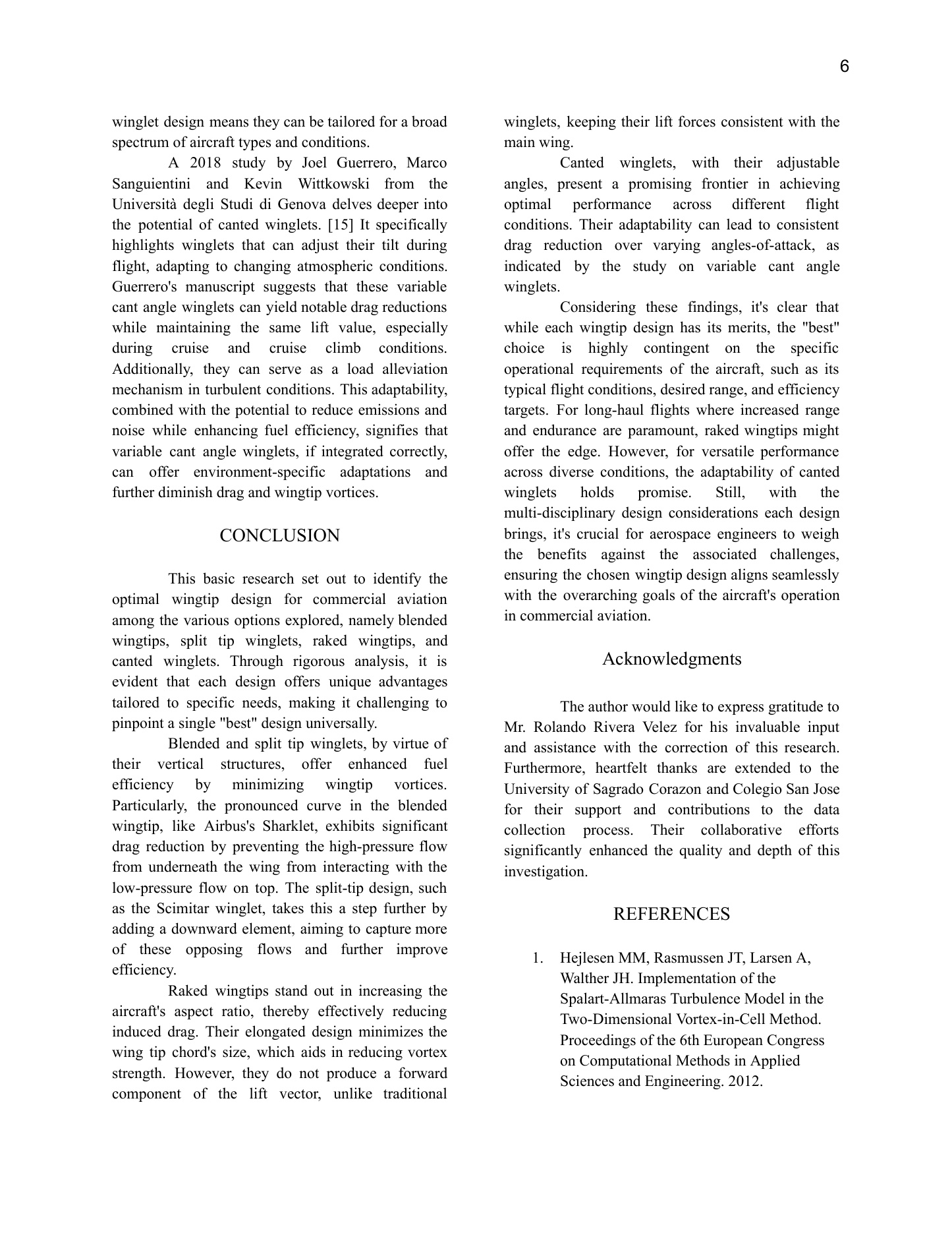 Winglet study conclusion page